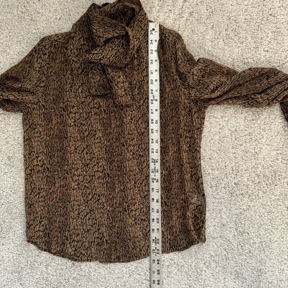 Pendleton 100% Silk Long Sleeve Sheer Blouse Size 4 P - Picture 7 of 7